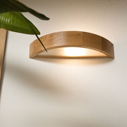 Brilagi - Lampă LED de perete CARVALHO 1xE27/15W/230V stejar