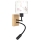 Brilagi - Lampă LED de perete flexibilă pentru copii BOBO WOOD 1xE27/25W/230V + LED/3W stejar/negru/crem/cu iepurași