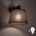 BRILAGI - Lampă LED de perete LATTE 1xE27/15W/230V pin/maro