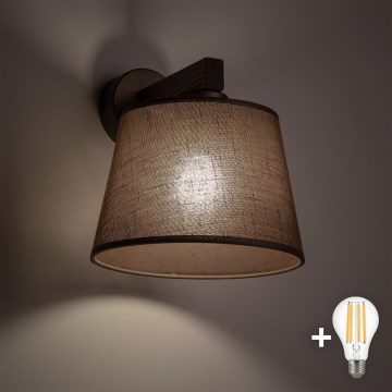 BRILAGI - Lampă LED de perete LATTE 1xE27/15W/230V pin/maro