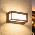 Brilagi - Lampă LED de perete pentru exterior cu senzor PARKER LED/12W/230V maro IP44