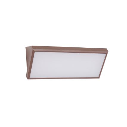 Brilagi - Aplică LED de exterior cu senzor TRIANGLE, 42W, 230V, 45 cm, maro, IP65