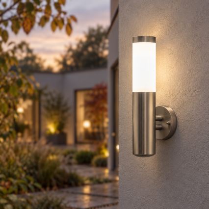 BRILAGI - Lampă LED de perete pentru exterior ELIA 1xE27/7W/230V 4000K IP44 crom mat