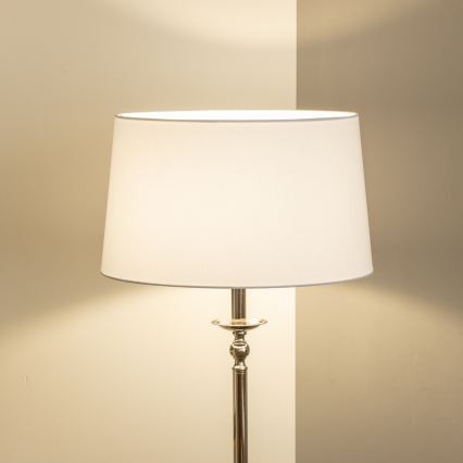Brilagi - Lampă LED de podea CERIA, 1 x E27, 60 W, 230 V, Ø 45 cm, crom lucios/alb