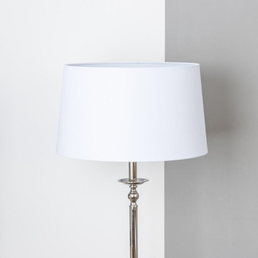 Brilagi - Lampă LED de podea CERIA, 1 x E27, 60 W, 230 V, Ø 45 cm, crom lucios/alb