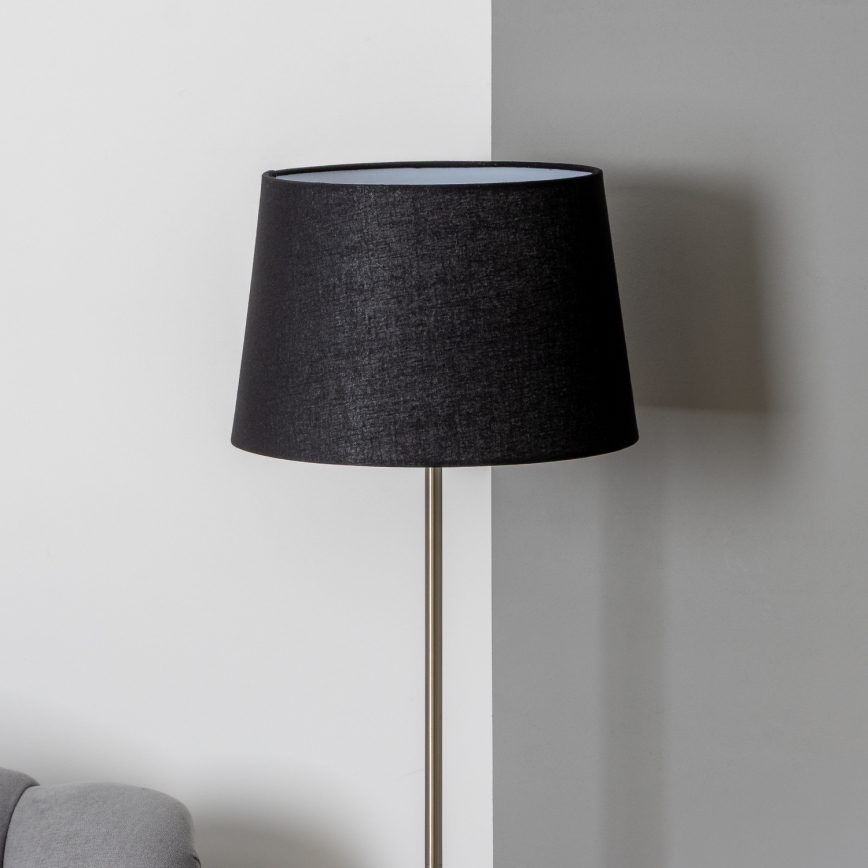 Brilagi - Lampă LED de podea CERIA, 1x E27/40W/230V, Ø 30 cm, negru/crom mat