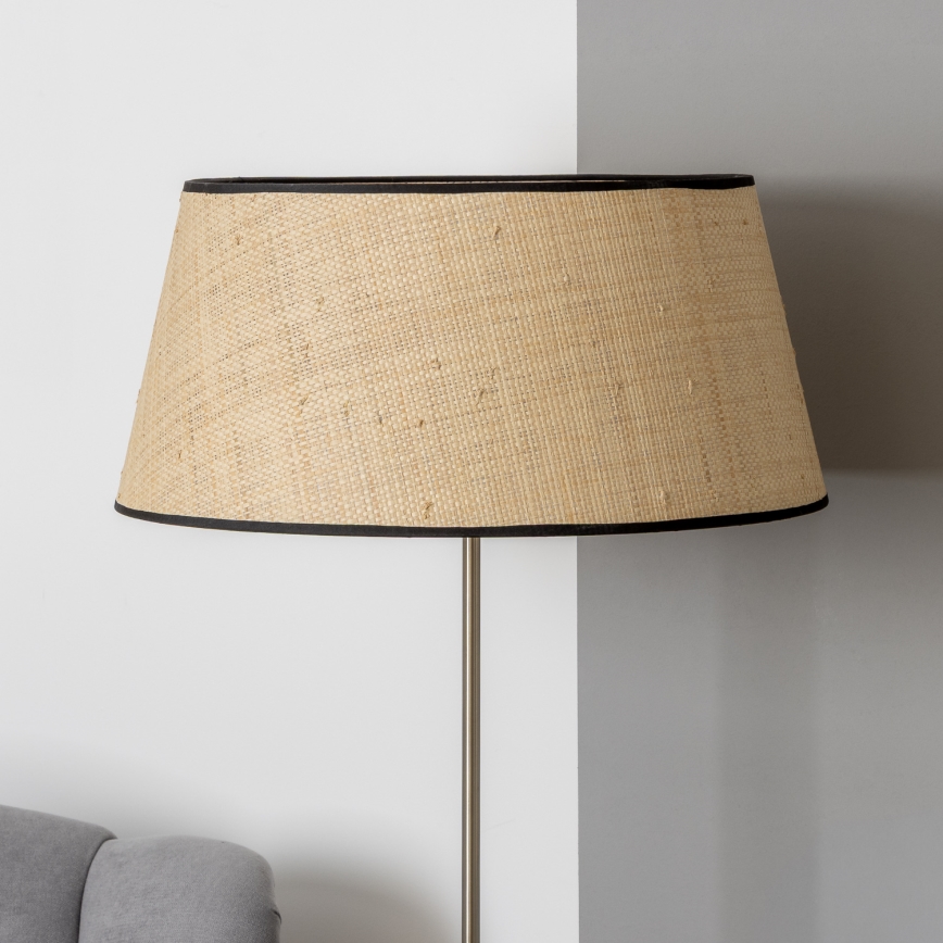 Brilagi - Lampă LED de podea CERIA 1xE27/40W/230V, diametru 50 cm, bej/crom mat