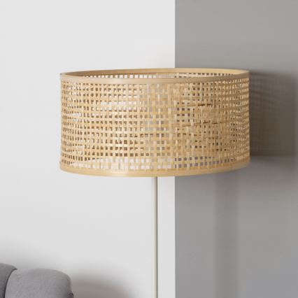 Brilagi - Lampă LED de podea CERIA, 1xE27/40W/230V, Ø 25 cm, bambus/alb