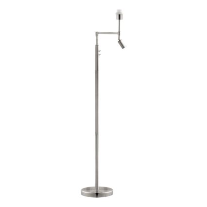 BRILAGI - Lampă de podea LED CERIA 1xE27/60W/230V + LED/2,1W Ø 45 cm crom mat/negru