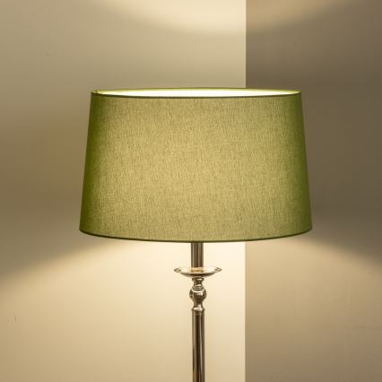Brilagi - Lampă LED de podea CERIA, 1xE27/60W/230V, Ø 45 cm, crom lucios/verde