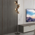 Brilagi - Lampă LED de podea MILLA 7xG9/3W/230V maro/maro fumuriu