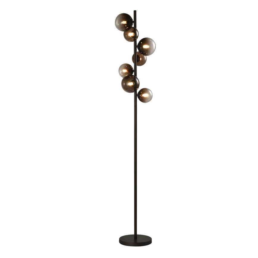 Brilagi - Lampă LED de podea MILLA 7xG9/3W/230V maro/maro fumuriu
