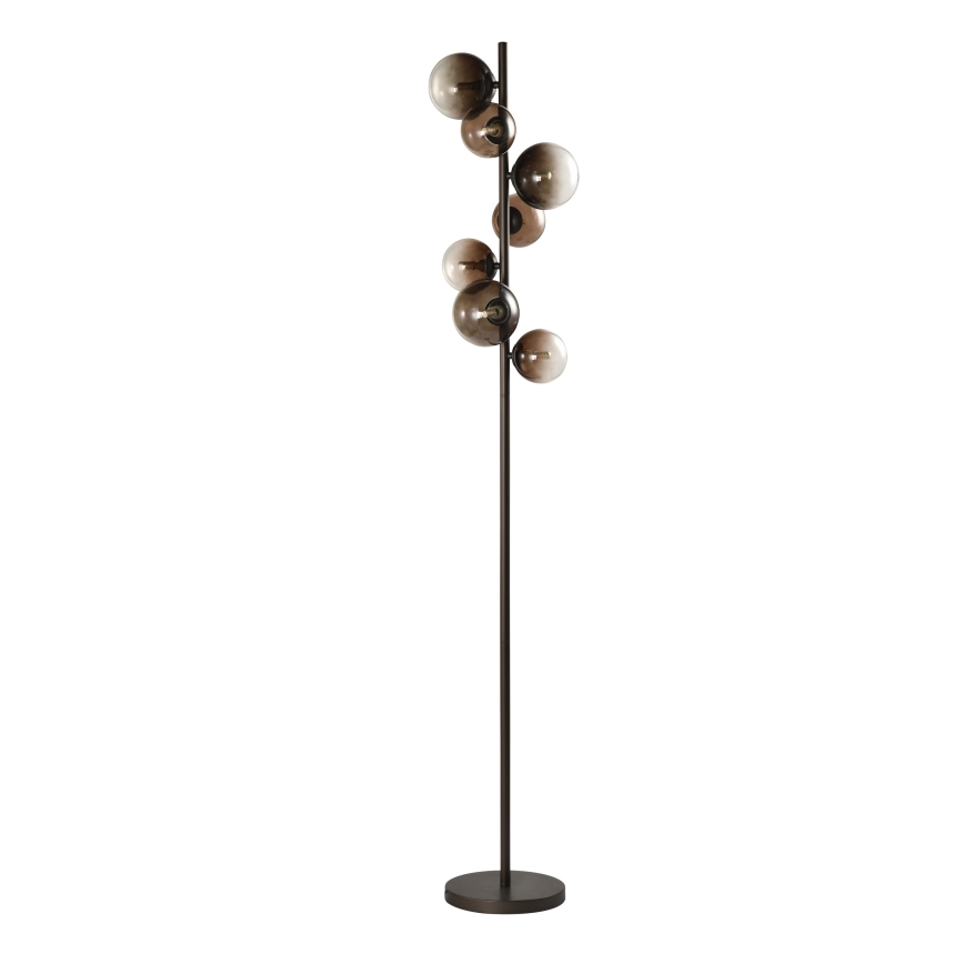 Brilagi - Lampă LED de podea MILLA 7xG9/3W/230V maro/maro fumuriu