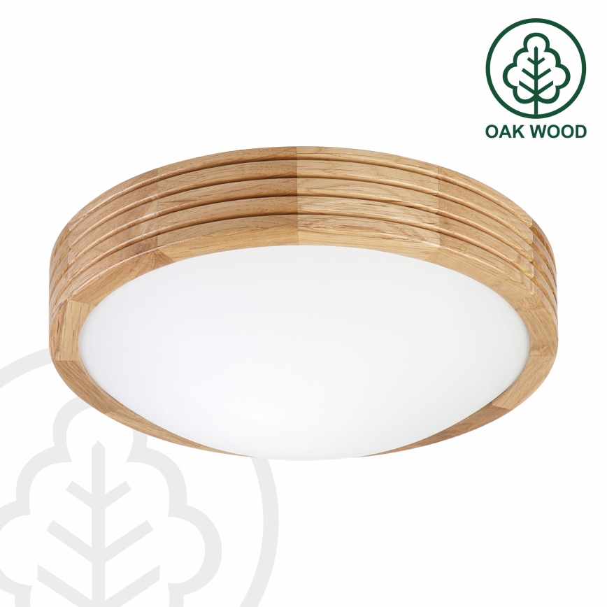 Brilagi - Plafonieră LED CARVALHO MODERN SLIM 1xE27/60W/230V Ø 27,5 cm stejar
