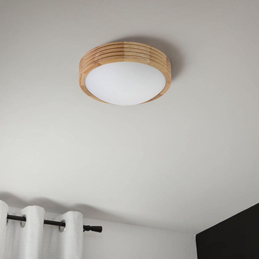 Brilagi - Plafonieră LED CARVALHO MODERN SLIM 1xE27/60W/230V Ø 27,5 cm stejar