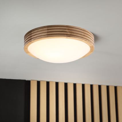 Brilagi - Plafonieră LED CARVALHO MODERN SLIM 1xE27/60W/230V Ø 27,5 cm stejar