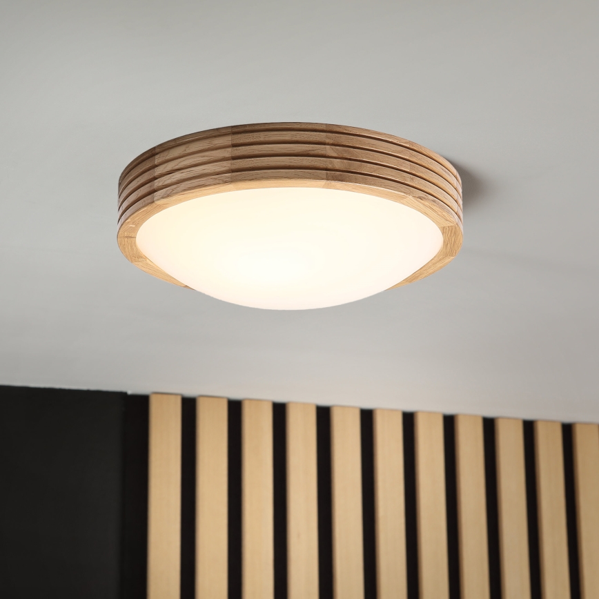Brilagi - Plafonieră LED CARVALHO MODERN SLIM 1xE27/60W/230V Ø 27,5 cm stejar