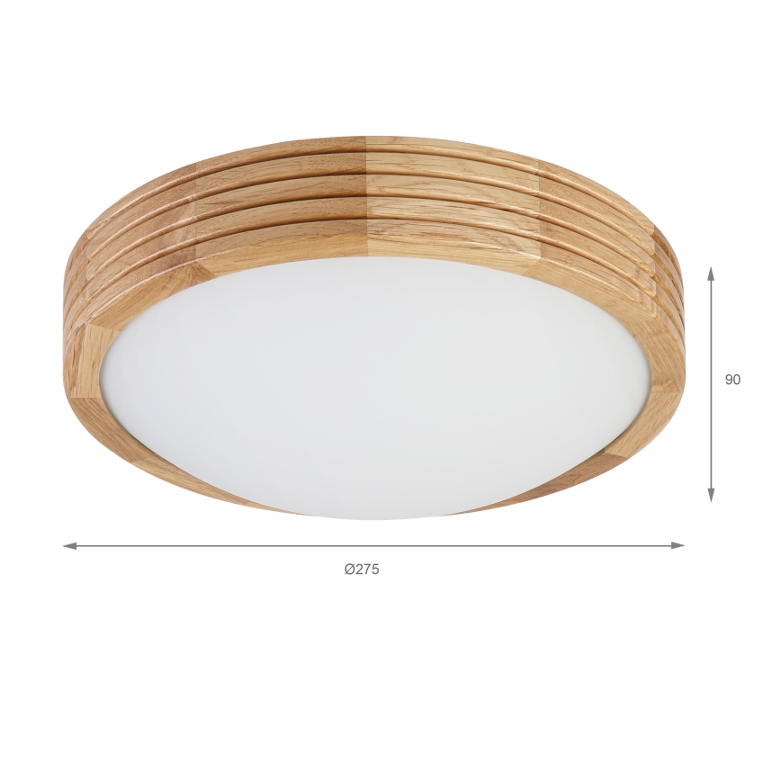 Brilagi - Plafonieră LED CARVALHO MODERN SLIM 1xE27/60W/230V Ø 27,5 cm stejar