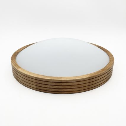 Brilagi - LED plafonieră CARVALHO MODERN SLIM 2xE27/60W/230V diam. 37,5 cm stejar