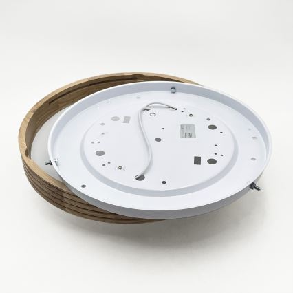 Brilagi - LED plafonieră CARVALHO MODERN SLIM 2xE27/60W/230V diam. 37,5 cm stejar