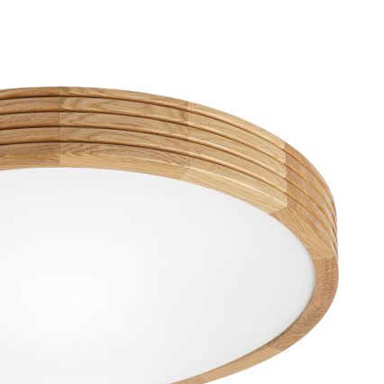 Brilagi - LED plafonieră CARVALHO MODERN SLIM 2xE27/60W/230V diam. 37,5 cm stejar