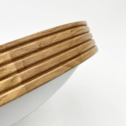 Brilagi - LED plafonieră CARVALHO MODERN SLIM 2xE27/60W/230V diam. 37,5 cm stejar