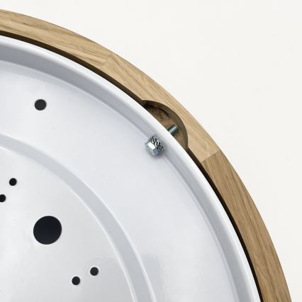 Brilagi - LED plafonieră CARVALHO MODERN SLIM 2xE27/60W/230V diam. 37,5 cm stejar