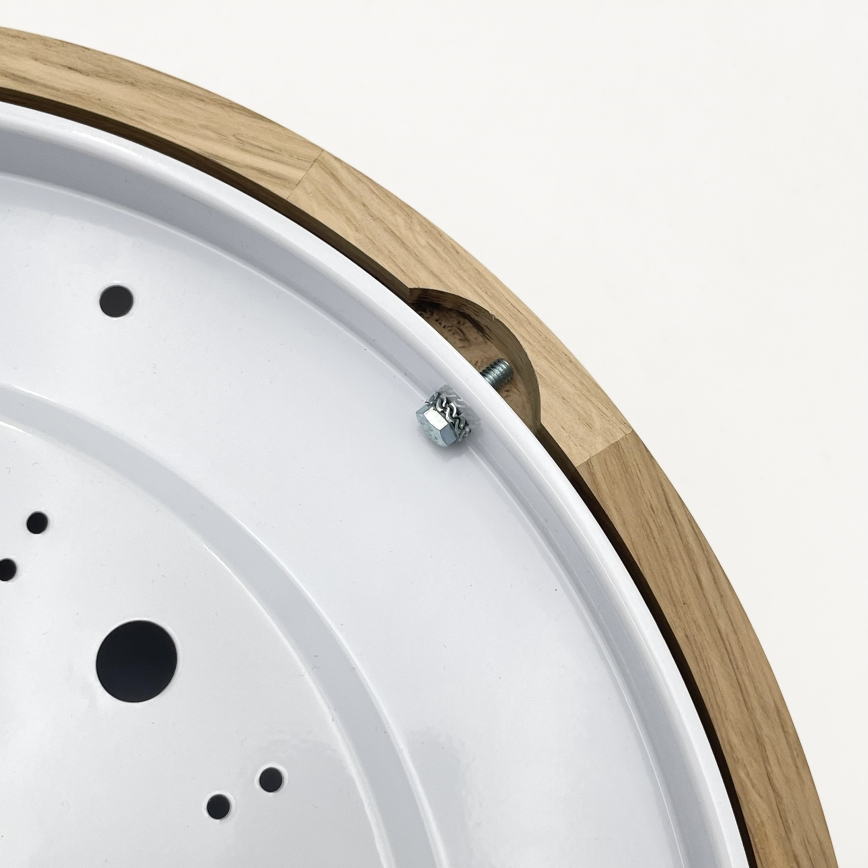 Brilagi - LED plafonieră CARVALHO MODERN SLIM 2xE27/60W/230V diam. 37,5 cm stejar