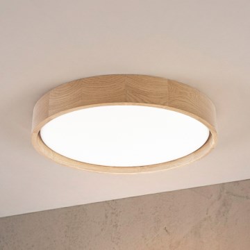 Brilagi - Lampă LED de tavan MANAROLA PLAIN, 24W, 230V, 4000K, Ø 41 cm, stejar