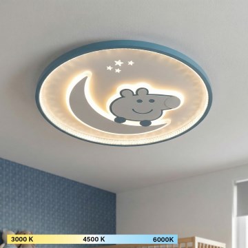 Brilagi - Lampă LED de tavan pentru copii PIGGY, 70W, 230V, 3000/4500/6000K, Ø 45 cm