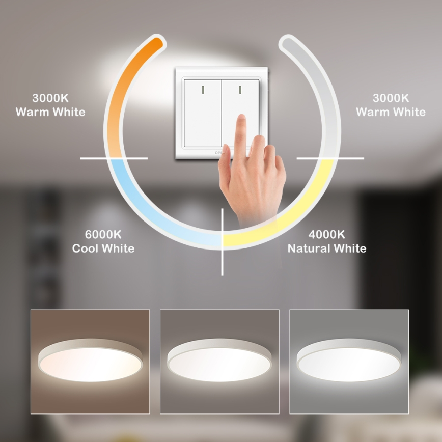 Brilagi - Lampă LED de tavan POOL LED/60W/230V 3000/4000/6000K 50 cm albă