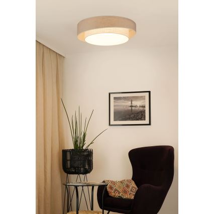 Brilagi - Plafonieră LED reglabilă DOVER SHINE LED/24W/230V Ø 60 cm 3000/4000/6500K gri/crem + telecomandă