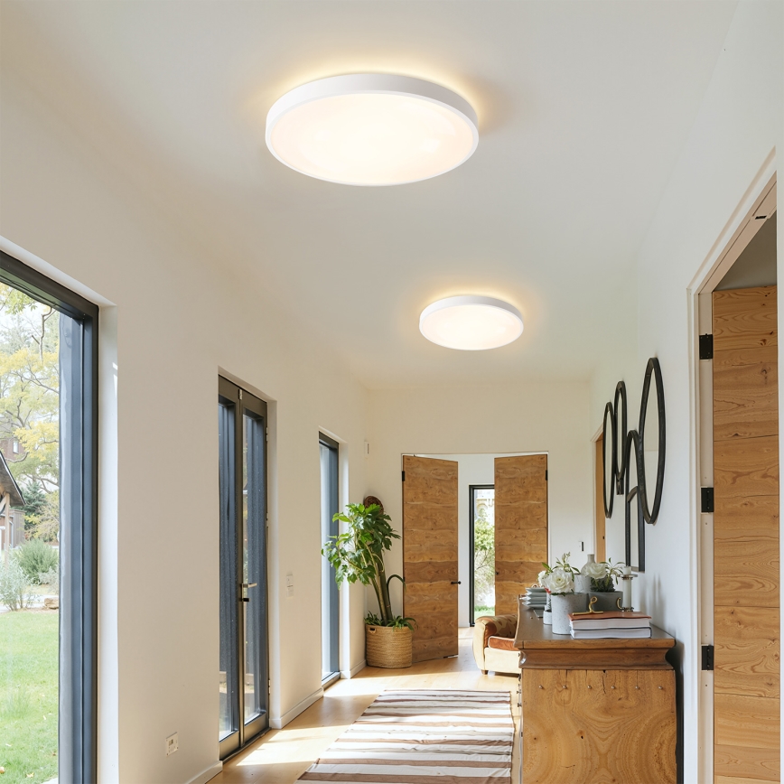 Brilagi - Plafonieră LED dimabilă GLASS POOL DOUBLE LED/48W/230V 3000-6000K 40 cm albă + telecomandă