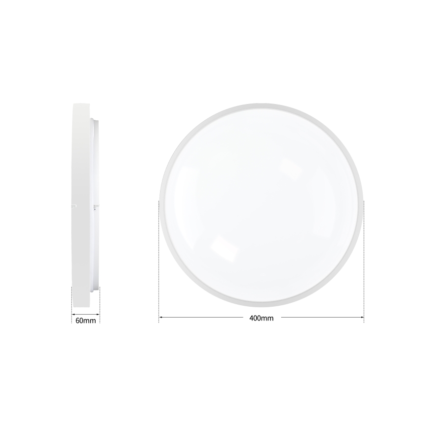 Brilagi - Plafonieră LED dimabilă GLASS POOL DOUBLE LED/48W/230V 3000-6000K 40 cm albă + telecomandă