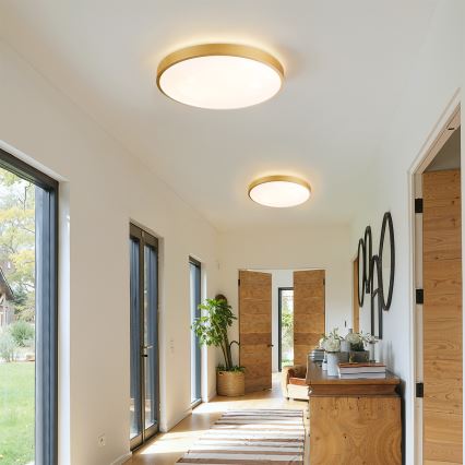 Brilagi - Plafonieră LED reglabilă GLASS POOL DOUBLE LED/48W/230V 3000-6000K 40 cm aurie + telecomandă