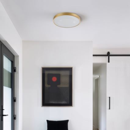 Brilagi - Plafonieră LED reglabilă GLASS POOL DOUBLE LED/48W/230V 3000-6000K 40 cm aurie + telecomandă