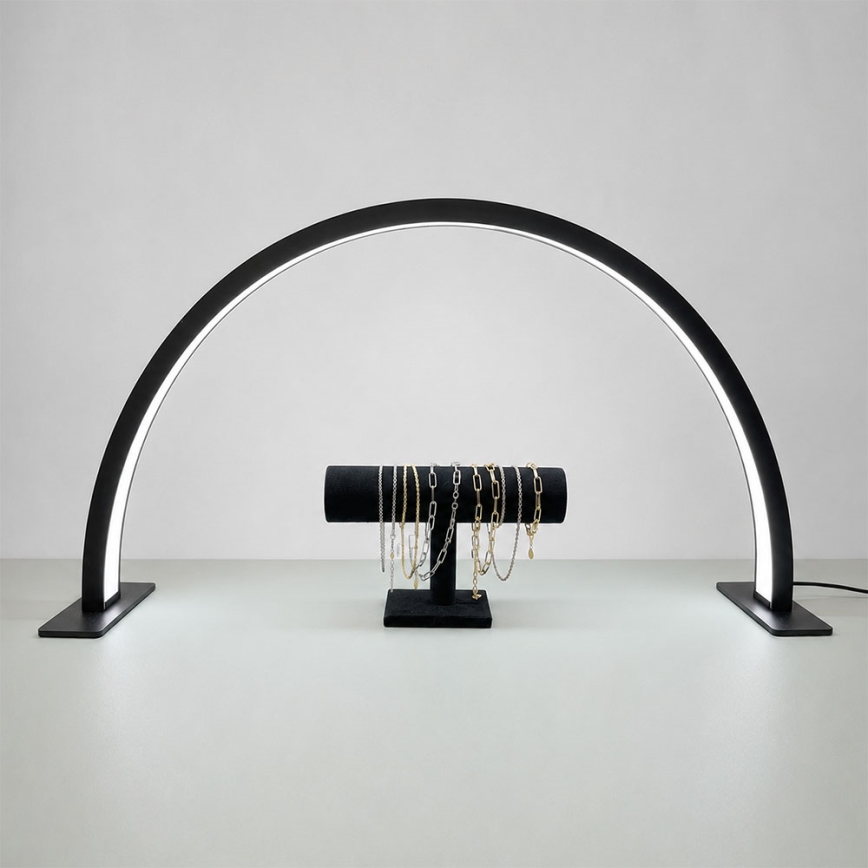 Brilagi - Lampă de birou LED arcuită dimmabilă RADIO LED/30W/24/230V 3000/4000/6500K neagră