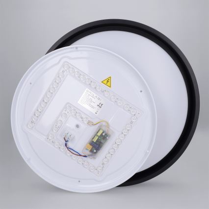 Brilagi - Plafonieră LED dimabilă MATTEO, 48 W, 230 V, 3000–6500 K, Ø 41 cm, negru + telecomandă