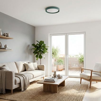 Brilagi - Plafonieră LED dimmabilă MATTEO LED/48W/230V 3000-6500K Ø 41 cm verde + telecomandă