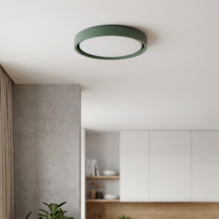 Brilagi - Plafonieră LED dimmabilă MATTEO LED/48W/230V 3000-6500K Ø 41 cm verde + telecomandă