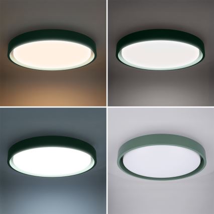 Brilagi - Plafonieră LED dimmabilă MATTEO LED/48W/230V 3000-6500K Ø 41 cm verde + telecomandă