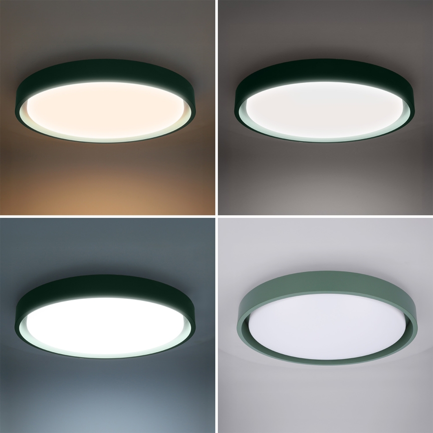 Brilagi - Plafonieră LED dimmabilă MATTEO LED/48W/230V 3000-6500K Ø 41 cm verde + telecomandă