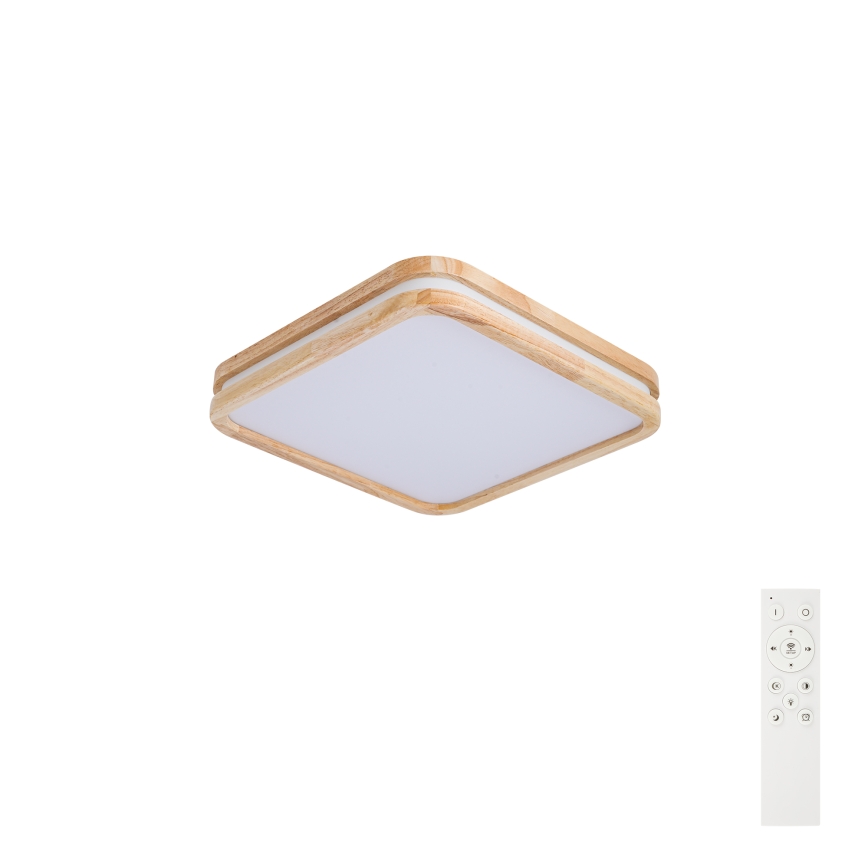 Brilagi - Plafonieră LED dimabilă MOLINA SQUARE LED/48W/230V 3000-6000K stejar 40x40 cm + telecomandă