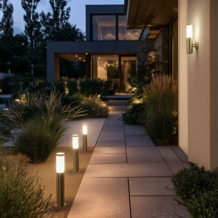 BRILAGI - Lampă LED reglabilă de exterior ELIA 1xE27/6W/230V 2700-6500K IP44 Wi-Fi 100 cm crom mat