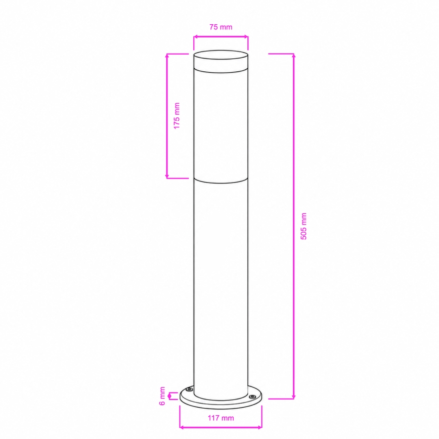 BRILAGI - Lampă LED reglabilă de exterior ELIA 1xE27/6W/230V 2700-6500K IP44 Wi-Fi 100 cm crom mat
