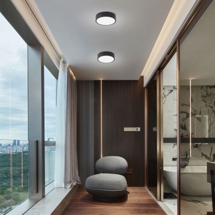 Brilagi - Plafonieră LED dimerizabilă POOL LED/18W/230V 3000-6000K 20 cm neagră, cu telecomandă