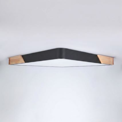 Brilagi - Plafonieră LED reglabilă PILANA LED/60W/230V 3000-6500K stejar/negru 56x56 cm + telecomandă