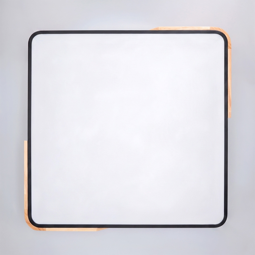 Brilagi - Plafonieră LED reglabilă PILANA LED/60W/230V 3000-6500K stejar/negru 56x56 cm + telecomandă