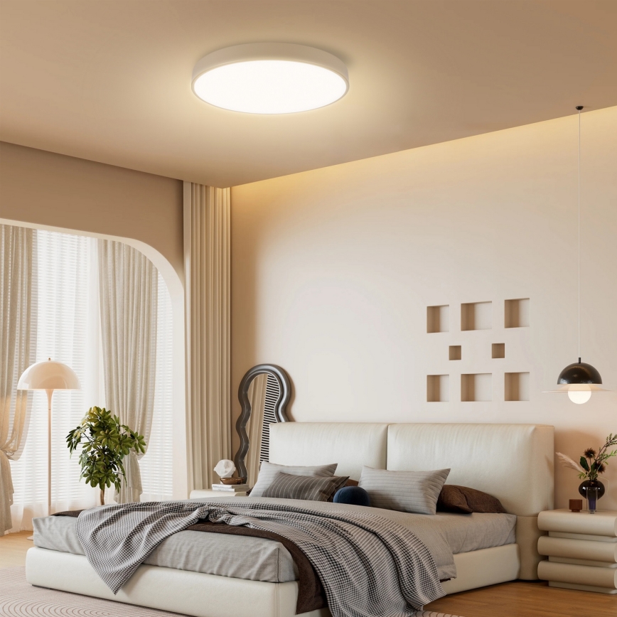 Brilagi - Plafonieră LED dimabilă POOL SMART LED/60W/230V 3000-6000K diametru 50 cm Wi-Fi Tuya bej + telecomandă
