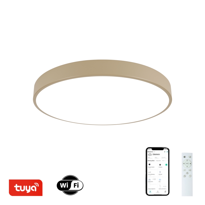 Brilagi - Plafonieră LED dimabilă POOL SMART LED/60W/230V 3000-6000K diametru 50 cm Wi-Fi Tuya bej + telecomandă